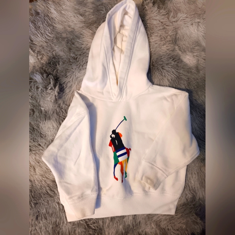 Ralph Lauren white hoodie. Size 3t